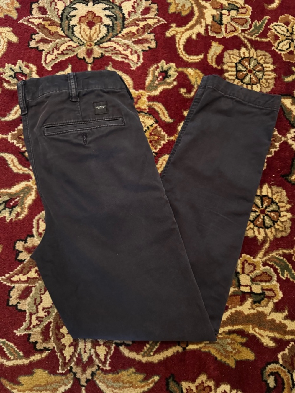 AE American Eagle Men’s Navy Blue Chino Pants, Size 26 Waist